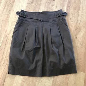 BCBG Fitted Brown Belted Waist Skirt Size 0